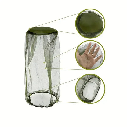 Outdoor Mosquito Head Mesh Nets, Gardening Hat Insect-proof Hat For Hiking Camping Fishing