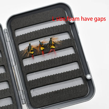 MNFT Fly Fishing Case Waterproof Lightweight Fishing Tackle Hooks Box Fishing Tackle Boxes L&S Size