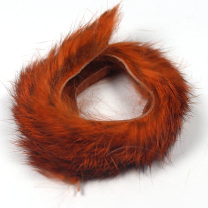 Bimoo 2pcs 5mm Wide Rabbit Fur Hare Zonker Strips for Fly Tying Material Streamer