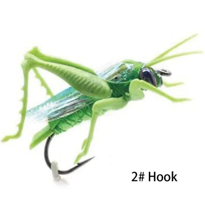 2# 6# Insect Fishing Lures Grasshopper Fishing Bait Hard Artificial Baits Road Simulation Fly Fishing Bass Lure Fishing Tackle