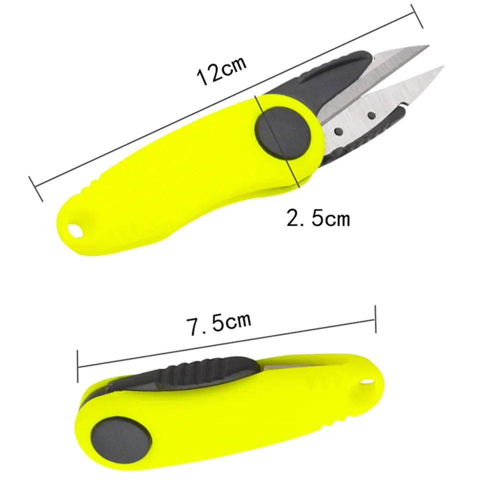 FLYSAND Folding Fishing Line Cut Clipper Shrimp-type Fishing Line Cutter Clipper Nipper Hook Sharpener Fly Tying Tool Tackle