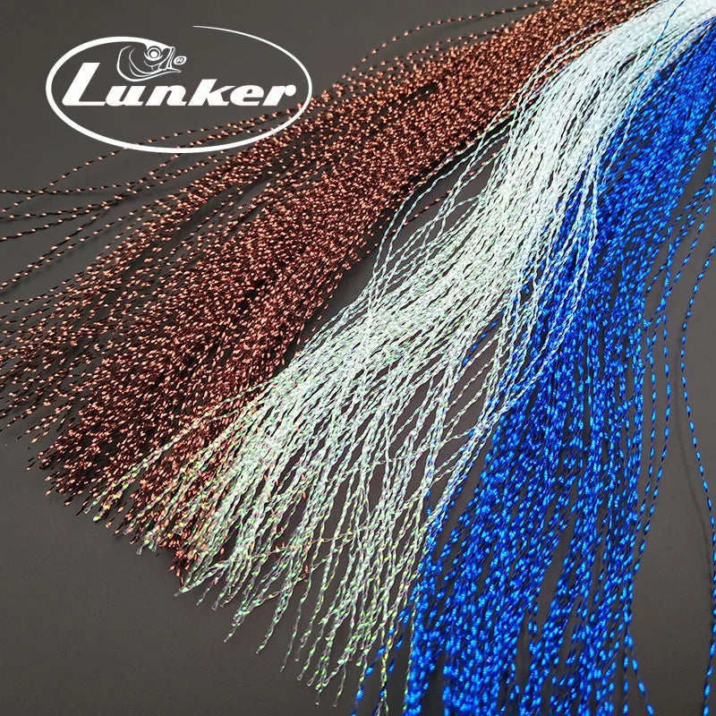 lunker fly fishing tinsel twisted strand string line tying flash crystal shining diy material assist hooks lure flies