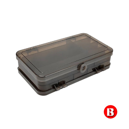 Double Sided Tackle Box, 24-36 Compartments Portable Fishing Box with Adjustable Dividers for Easy Bait & Lure Organization, ABS