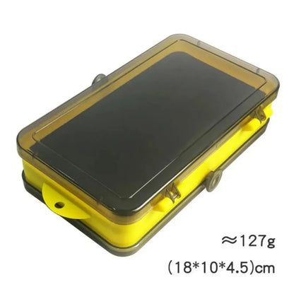 Double Sided Tackle Box, 24-36 Compartments Portable Fishing Box with Adjustable Dividers for Easy Bait & Lure Organization, ABS