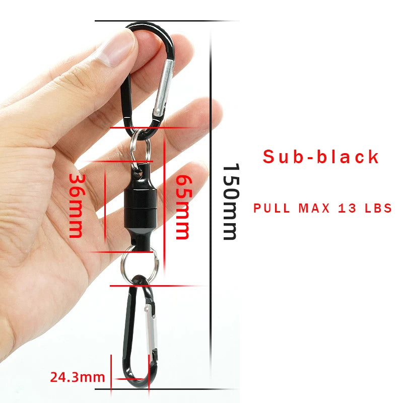 Carp Fishing Imans Tool Release Holder Fishing Retractor Net Release Clip With Keychain Carabiner Fishing Clip Pesca