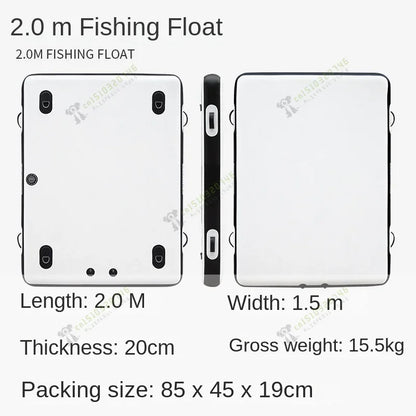 Fishing floating platform, inflatable Luya magic carpet, folding fishing platform under the net static flat