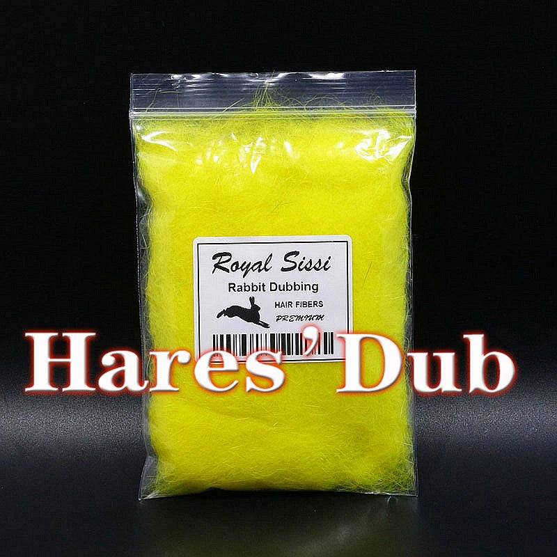 Royal Sissi 15 optional colors fly tying hare's dub genuine soft rabbit hair fiber little guard hairs spiky body tying materials