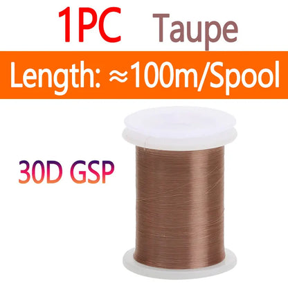 Bimoo 100m 30D GSP Fly Tying Polyethylene Floss Thread High Tensile Fly Tying Material For Small Flies Nymphs Trout Fishing Lure
