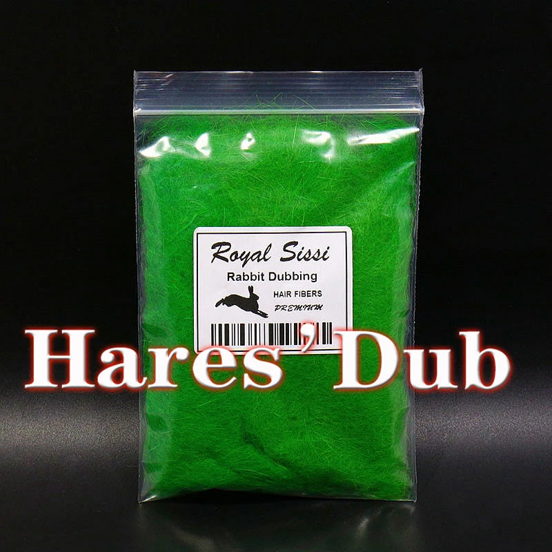 Royal Sissi 15 optional colors fly tying hare's dub genuine soft rabbit hair fiber little guard hairs spiky body tying materials