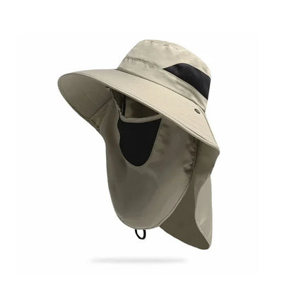 Summer sun hat, UV protection hat, outdoor hunting and fishing hat, hiking and camping sun hat, and neckband fisherman hat