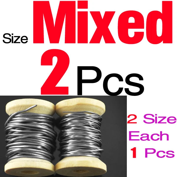 MNFT 2Pieces/Lot Dia 0.5 mm&1mm Round Soft Lead Wire For Fly Tying Fishing Material