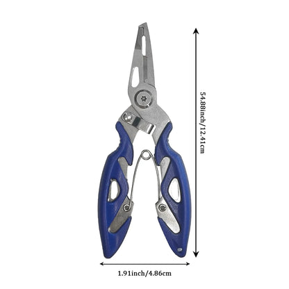 Fishing Lure Plier Scissors Return Spring Latch Bend Design Comfortable Handle Needle Nose Pliers Eagle Nose Pliers Orange