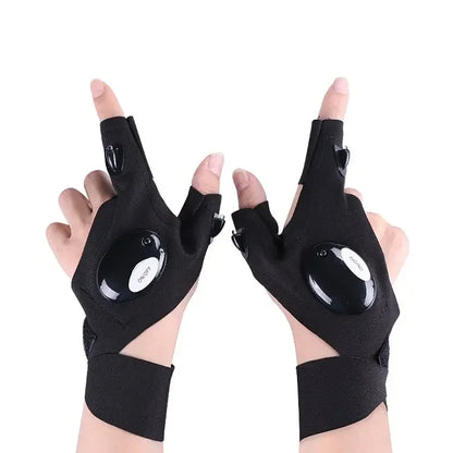 Cycling Gloves With Lights Gloves for Fishing Equipment Accessories Glove With Led Fingerless Light Fingers Mittens Apparel