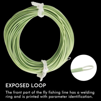 Aventik 85FT Weight Forward Fly Line Fly Fishing Floating Line with Welded Loop WF3 4 5 6 7 8F