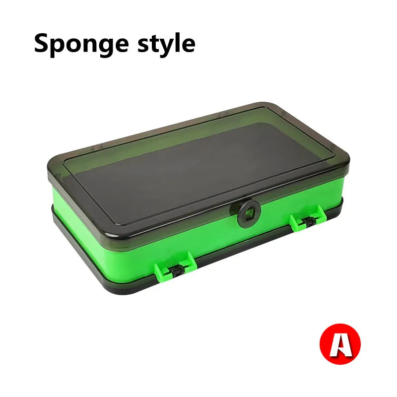 New Fishing Box Double sided Portable Sponge Pad Fly Lures Container Jig Head Hook Storage Bait Case Carp Accessories Box Tackle