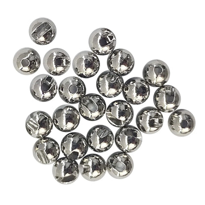 Aventik 25pc 2.5-4.5mm Fly Tying Head Slotted Tungsten Beads Fly Tying Material Nymph Head Ball Fishing Accessory