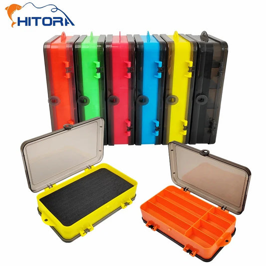 New Fishing Box Double sided Portable Sponge Pad Fly Lures Container Jig Head Hook Storage Bait Case Carp Accessories Box Tackle