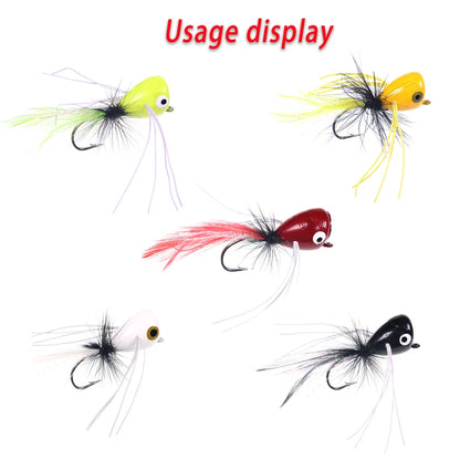 Vampfly Hard Foam Head Fishhook DIY Fly Fishing Poppers Floating Bugs Trout Fishing Lure Bait Fly Tying Materials Fishing Tackel