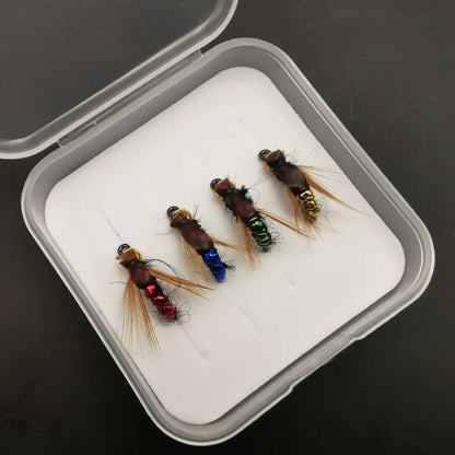 Fly Fishing Flies Kit Artificial Bait Nymph Scud Fly Bug Worm Trout Fishing Flies Insect Fishing lure Pack of 4pcs /8pcs /32pcs