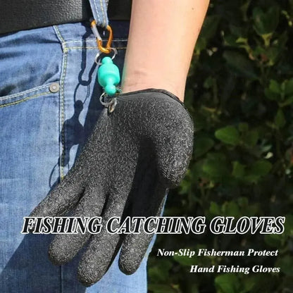 Fishing Catching Gloves Magnet Release Anti-slip Protect Hand From Puncture Scrapes Waterproof Fishing Gloves