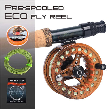 Maximumcatch High Quality ECO 2/3/4/5/6/7/8WT Fly Reel Large Arbor Aluminum Fly Fishing Reel Hand-Changed Fishing Reel