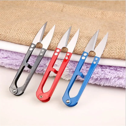 1pcs High Carbon Steel Shear Fish Line Scissors 15g 10.5cm U-shaped Fishing Line Fly Tying Tool Tackle Gear Scissors Sewing