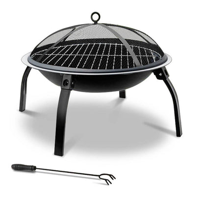 Fire Pit BBQ Charcoal Smoker Portable Outdoor Camping Pits Patio