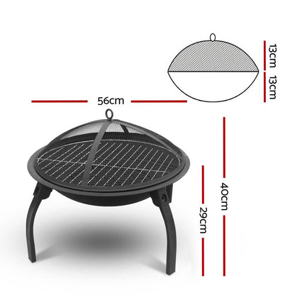 Fire Pit BBQ Charcoal Smoker Portable Outdoor Camping Pits Patio