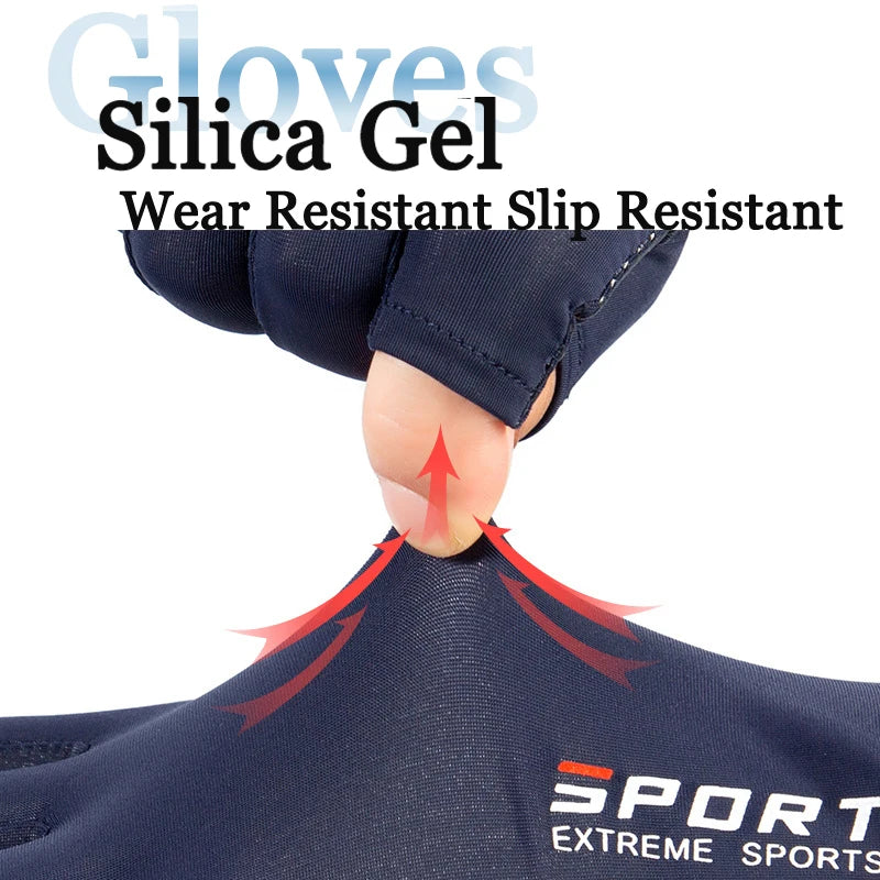 Ice Silk High-elastic Sunscreen Breathable Half-finger Gloves For Men&Women 1Pair Outdoor Thin Cycing Driving Fishing Gloves