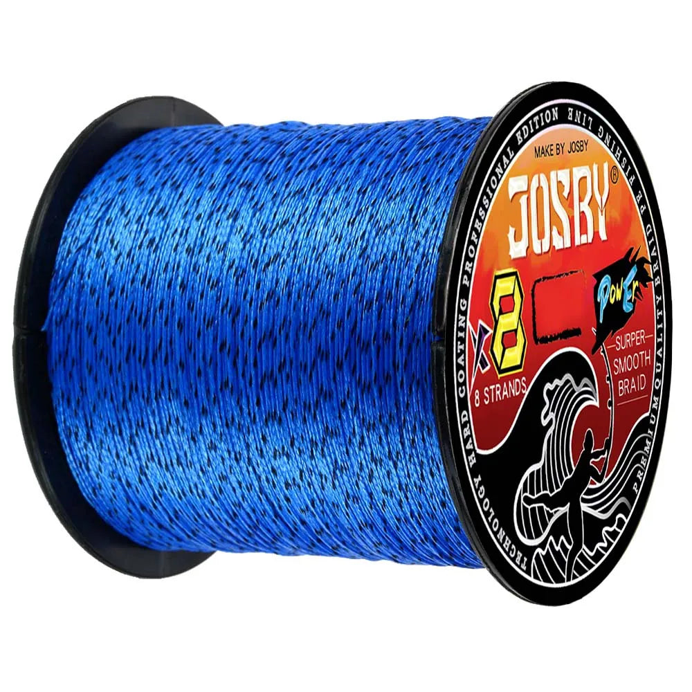 JOSBY Japan 8X 8 Strands Braided Fishing Line 100M 300M 500M Multifilament Speckled PE Wire Fly Sea Saltwater Freshwater Pesca