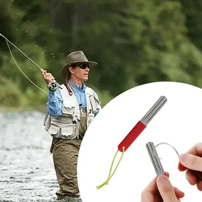 Fishing Hook Sharpener Double-sided Fishhook Sharpening Fly Hook Sharpener Portable Grinding Tool Non-Slip Fish Hook Sharpen