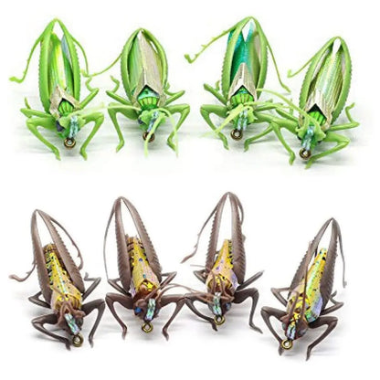 2# 6# Insect Fishing Lures Grasshopper Fishing Bait Hard Artificial Baits Road Simulation Fly Fishing Bass Lure Fishing Tackle