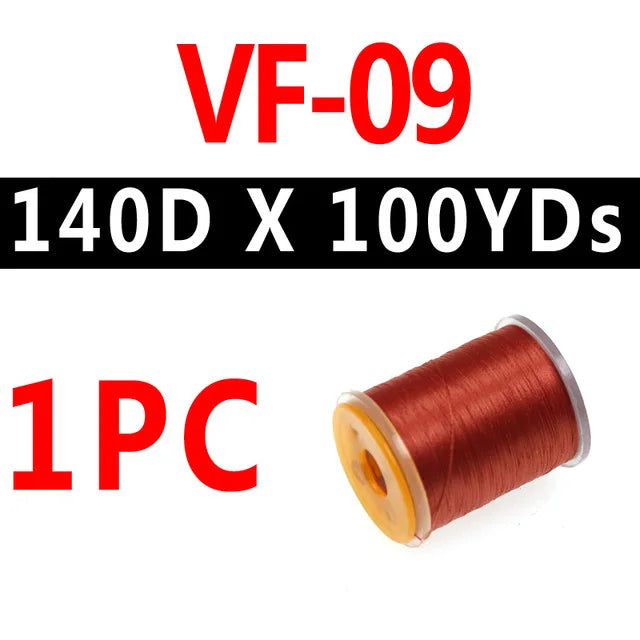 1PC 70D 140D Fly Tying Thread Floss For size 6 ~ 22 Flies Trout Bass Fly Tying Material Red Olive Red Grey with Standard Bobbin