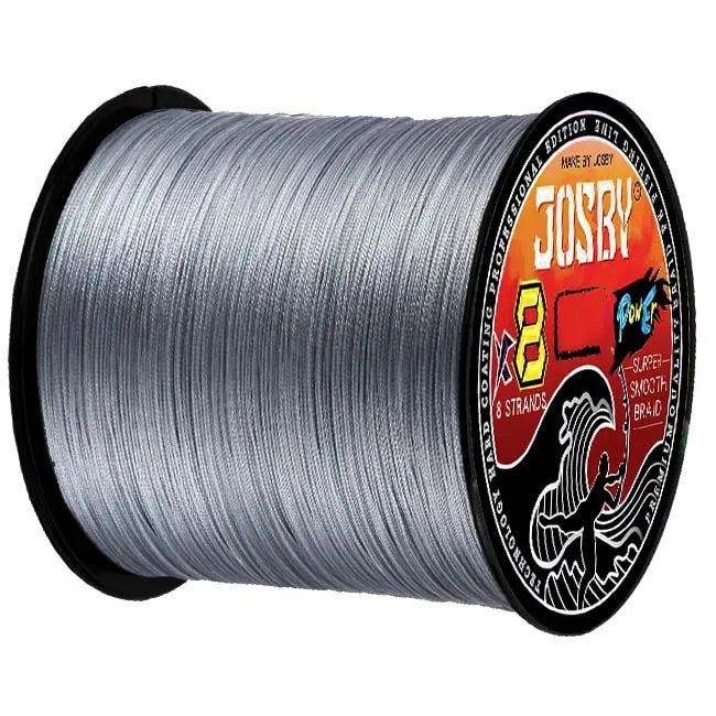 JOSBY Japan 8X 8 Strands Braided Fishing Line 100M 300M 500M Multifilament Speckled PE Wire Fly Sea Saltwater Freshwater Pesca