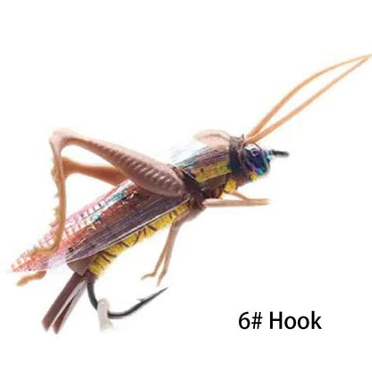 2# 6# Insect Fishing Lures Grasshopper Fishing Bait Hard Artificial Baits Road Simulation Fly Fishing Bass Lure Fishing Tackle