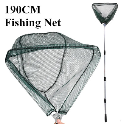 190cm/57cm Telescopic Landing Net Folding Fishing Pole Extending