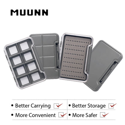 MUUNN 1PC Ice Jig /Fly Fishing Hook Box,Trout Perch Crappie Walleye Lure Jig Head Tackel,Ice Fishing Magnetic Density FoamBox