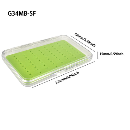 Aventik 100% Waterproof Fly Box Silicone Pad Foam Transparent Fishing Box Fishing Storage