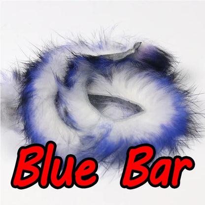 Bimoo 2pcs 5mm Wide Rabbit Fur Hare Zonker Strips for Fly Tying Material Streamer