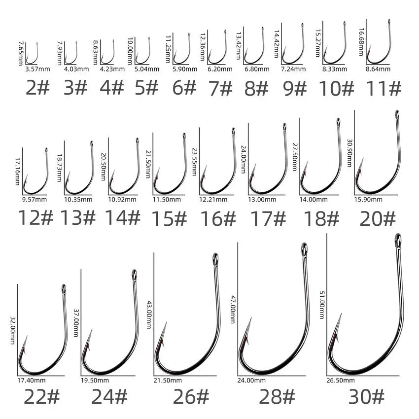 50pcs 10pcs High Carbon Steel Fish Hook Efficiency Barbed Carp Fishhooks with Hole Jig Carp Fly Fishing Hook Worm Pesca Tackle