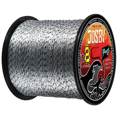 JOSBY Japan 8X 8 Strands Braided Fishing Line 100M 300M 500M Multifilament Speckled PE Wire Fly Sea Saltwater Freshwater Pesca