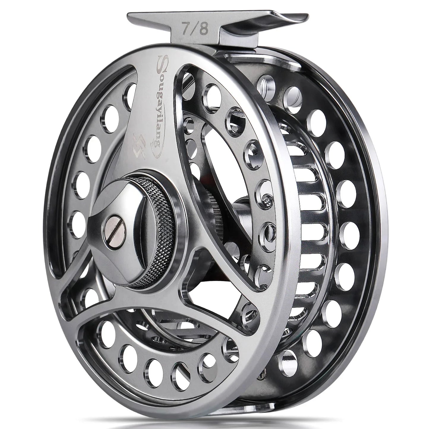 Sougayilang 5/6 7/8 Fly Fishing Reel high Speed Ratio Fishing Reel CNC-Machined Aluminum Alloy Body and Spool Fly Reels