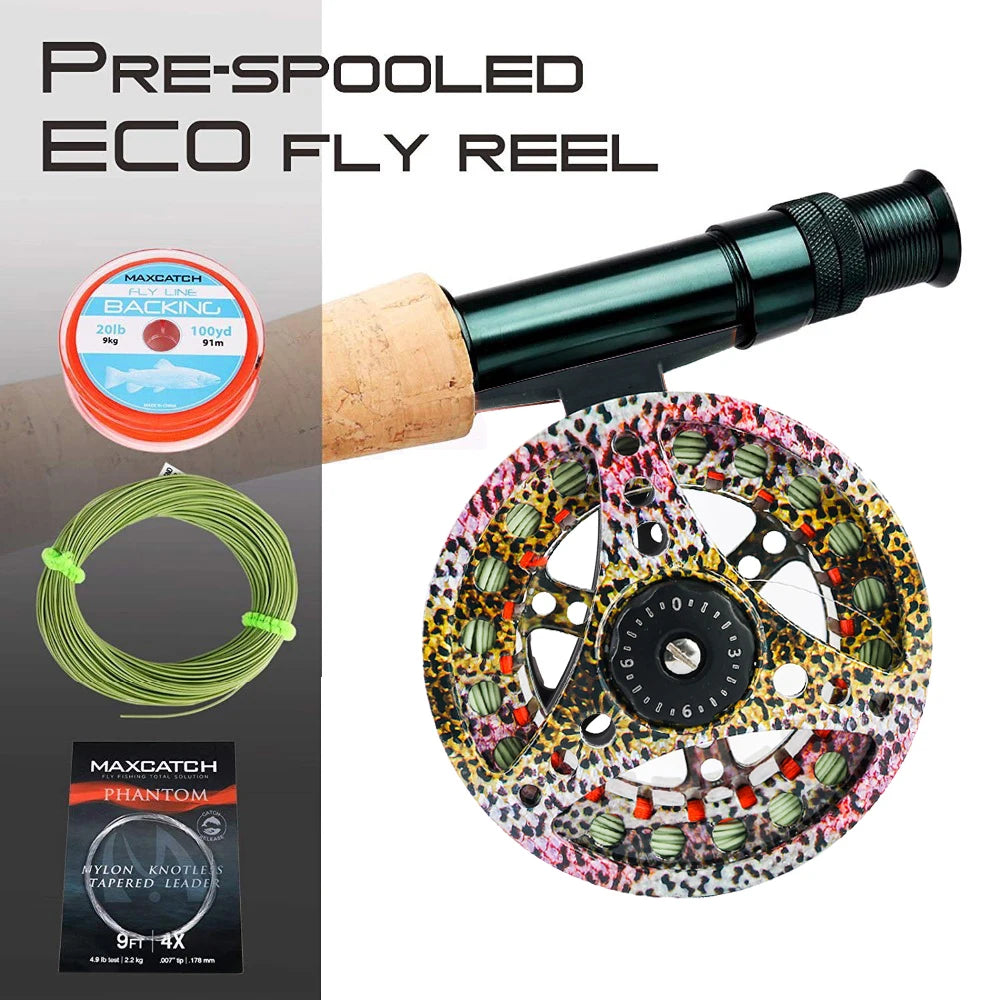 Maximumcatch High Quality ECO 2/3/4/5/6/7/8WT Fly Reel Large Arbor Aluminum Fly Fishing Reel Hand-Changed Fishing Reel