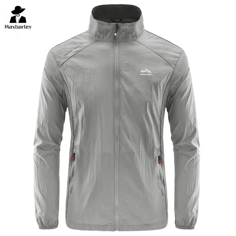 Men's Summer Skin Quick Dry Hiking Jacket Waterproof Sun UV Protection Coats Men Outdoor Sports Fishing Camping Running Jacket