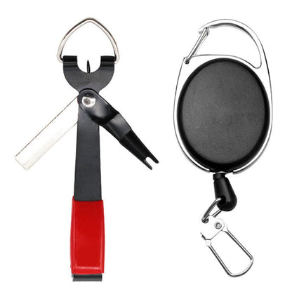 Portable Fly Fishing Tippet Cutter Quick Knot Knotter Fly Line Clippers Scissor Fishing Line Tool