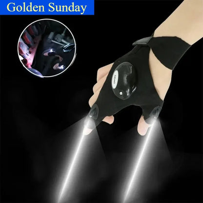 Cycling Gloves With Lights Gloves for Fishing Equipment Accessories Glove With Led Fingerless Light Fingers Mittens Apparel