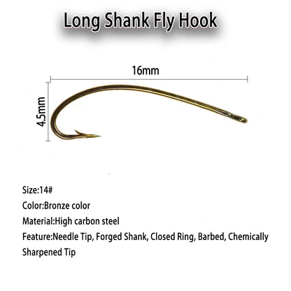 Epoxy Midges Nymph Flies Brass Bead Head Buzzer Midge Barbed Bronze Fly Hook Fly Fishing Trout Fishing Lure Baits Fishing Tackle