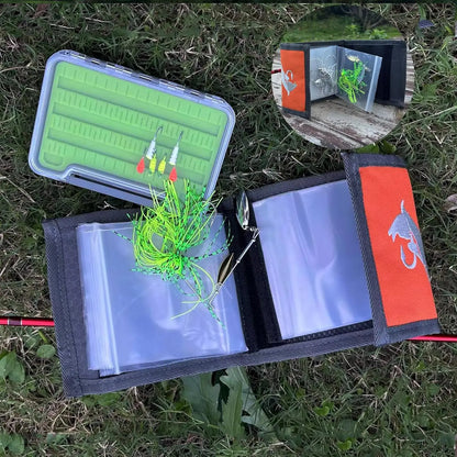 Aventik 10 Pockets Fishing Tackle Binder Fly Fishing Leader Tippet Line Wallet Leader Case Tippet Storage Fly Fishing Packet