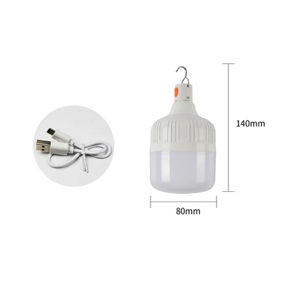 Portable Rechargeable LED Street Camping Light with Hook Dimmable Tent Lantern USB Charging Emergency Multifunctional LED Lamp