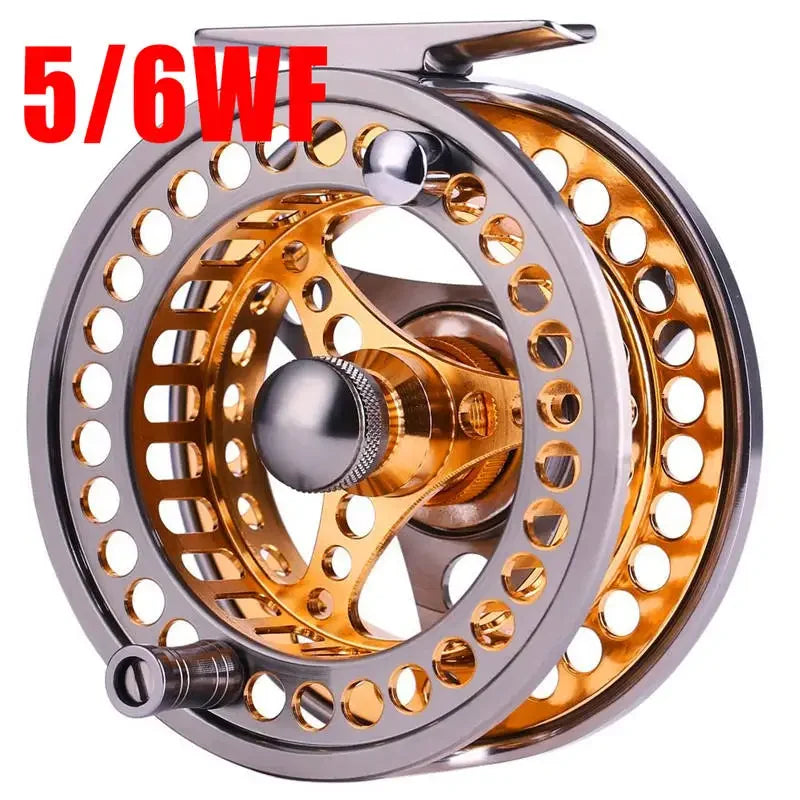 Sougayilang 5/6 7/8 Fly Fishing Reel high Speed Ratio Fishing Reel CNC-Machined Aluminum Alloy Body and Spool Fly Reels